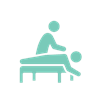 An icon of a person having a back massage