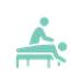 An icon of a person having a back massage