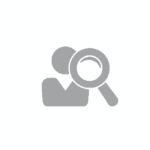 An icon of a person using a magnifier glass