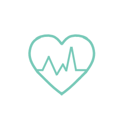 An icon of a heart with a heartbeat line through