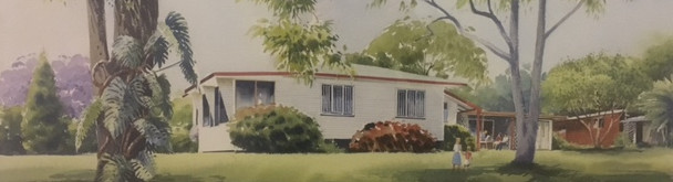 A painting of the original Tyack Health located in Wynnum West